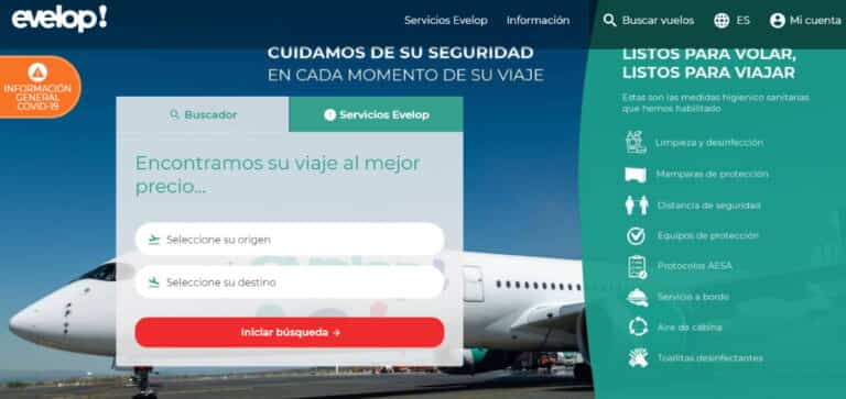 telefonos evelop airlines