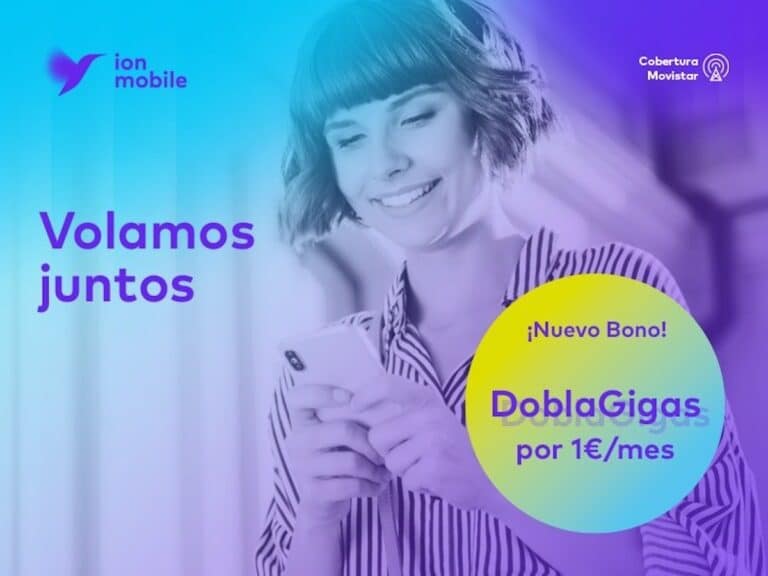 Ion Mobile Dobla los Gigas de sus Tarifas con el Nuevo Bono DoblaGigas