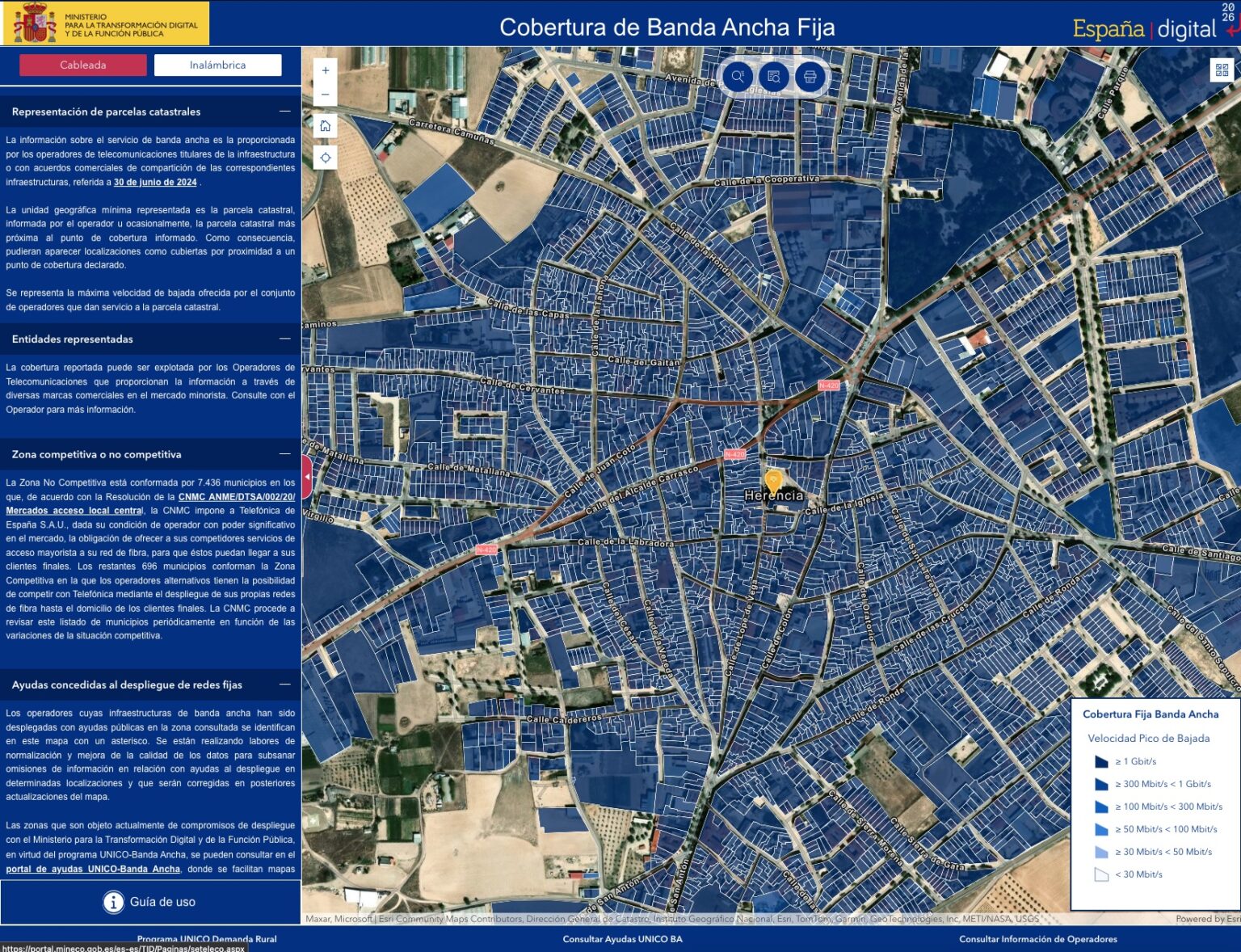 El Ministerio publica el mapa definitivo de cobertura de fibra y móvil ...