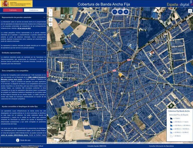 El Ministerio publica el mapa definitivo de cobertura de fibra y móvil en España: casi el 96 % de la población ya cuenta con 5G