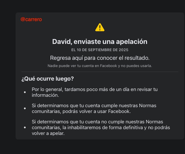 Facebook bloquea a usuarios legítimos con verificaciones intrusivas mientras los bots siguen proliferando 1 facebook me bloquea me pide video selfie para ver que soy humano