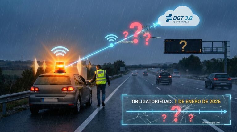 Cuenta atrás para la baliza V16 conectada: así será el adiós definitivo a los triángulos en 2026