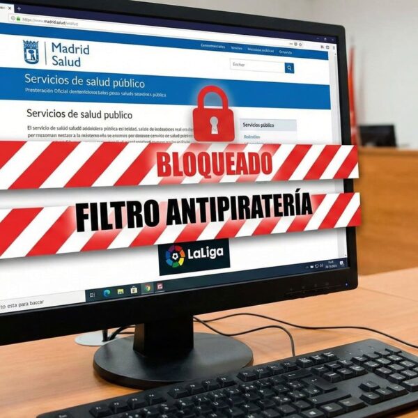 La web de Madrid Salud, atrapada en los bloqueos antipiratería: cuando el “cortafuegos” de LaLiga alcanza servicios públicos
