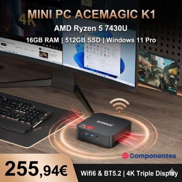 El AceMagic K1 se abarata en AliExpress: Mini PC con Ryzen 5, 16 GB de RAM y triple 4K