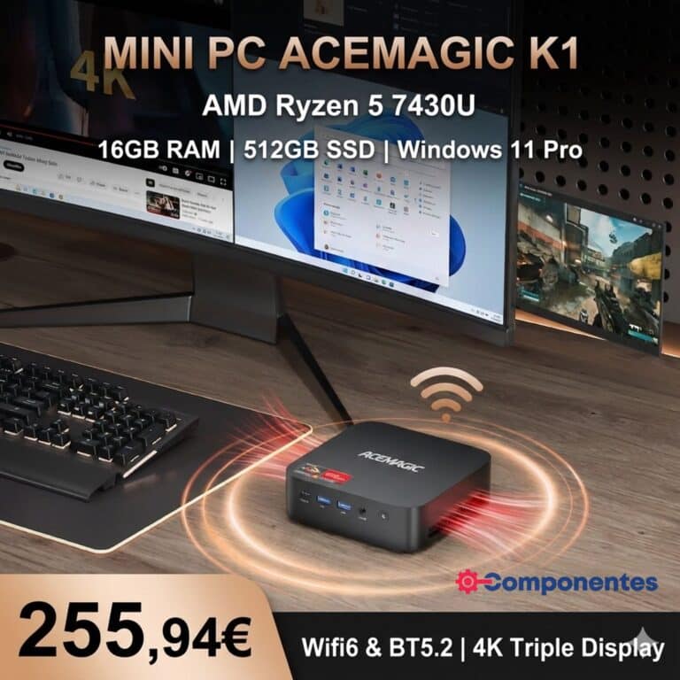 El AceMagic K1 se abarata en AliExpress: Mini PC con Ryzen 5, 16 GB de RAM y triple 4K