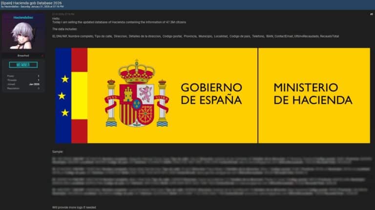 Nueva portada banner 13 Hacienda investiga una presunta filtración masiva de datos tras un aviso en foros