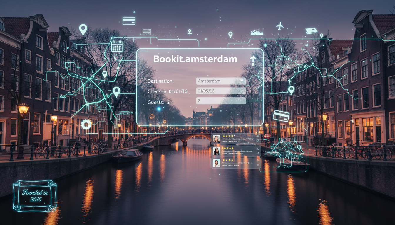 Ámsterdam, ciudad donde nació Booking.com en 1996, combinando historia y tecnología moderna