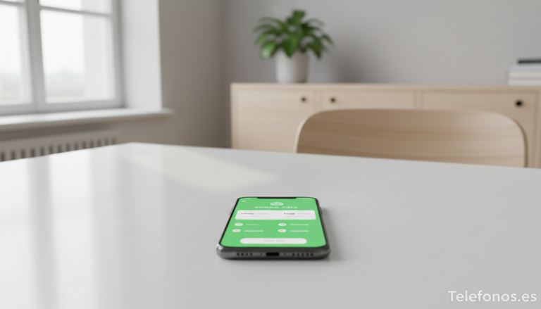 Telefono movil mostrando la app de Amena atencion al cliente 2026