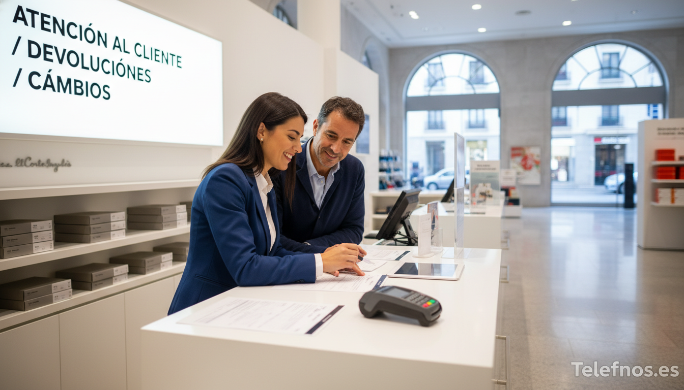 Mostrador de atención al cliente de El Corte Inglés