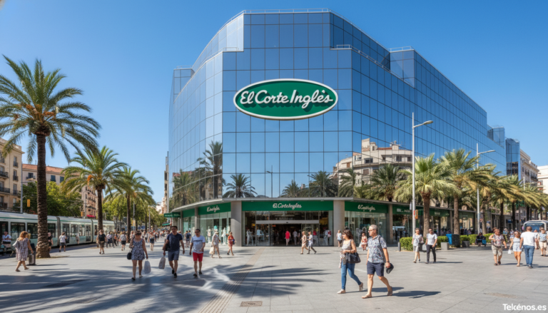 Fachada de un centro comercial El Corte Inglés en España