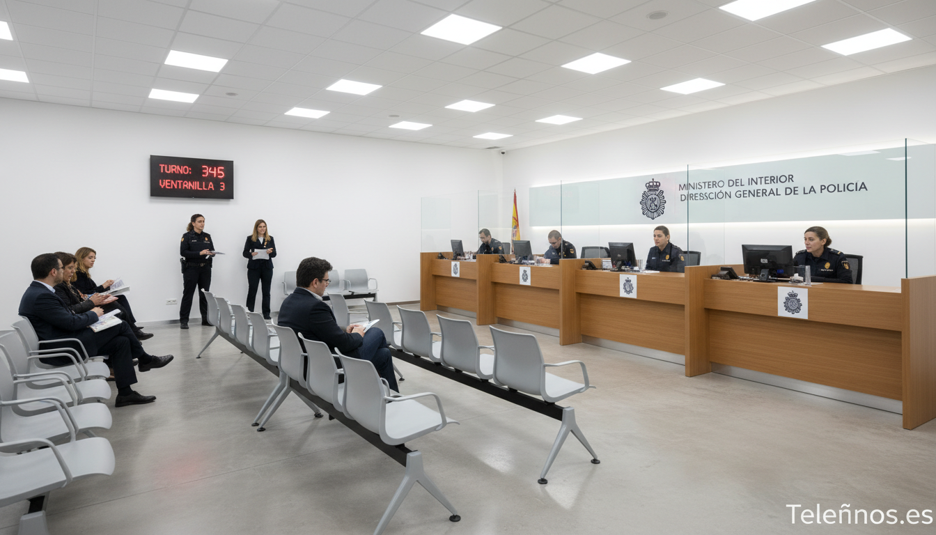 Oficina de expedición del DNI en España con sistema de turnos