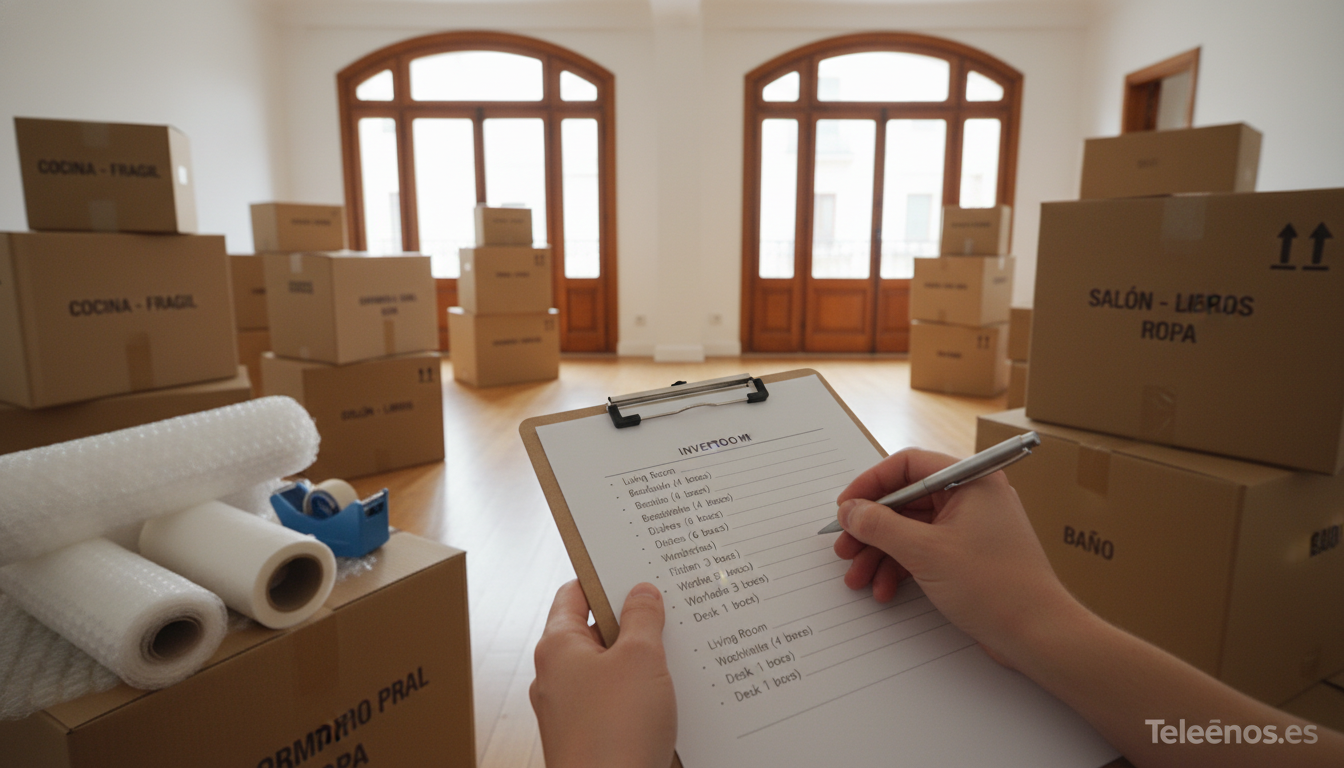 Inventario y presupuesto para mudanza en Madrid