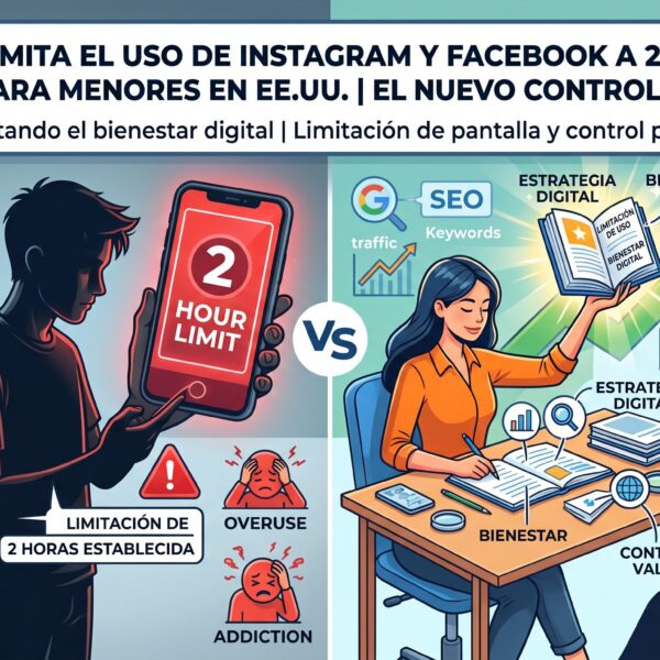 Meta limitará a dos horas diarias Facebook e Instagram para menores en EE. UU.