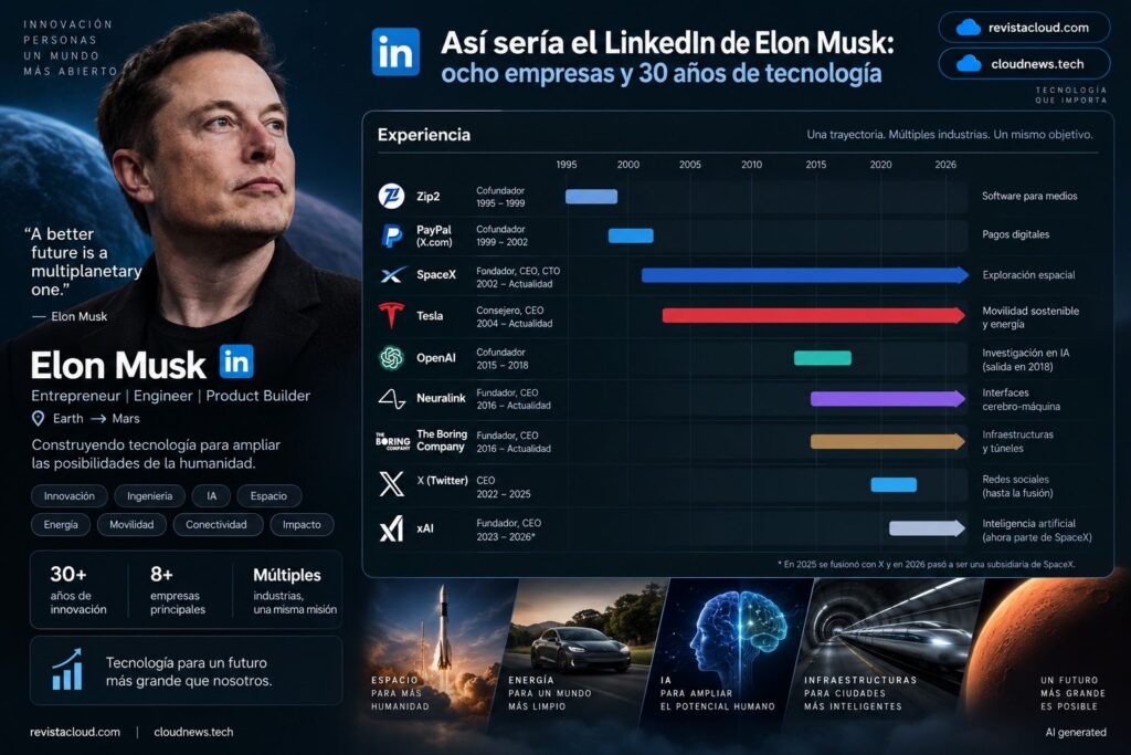 El currículum imposible de Elon Musk: empresas, tecnología y 30 años de proyectos 3 elon musk linkedin es